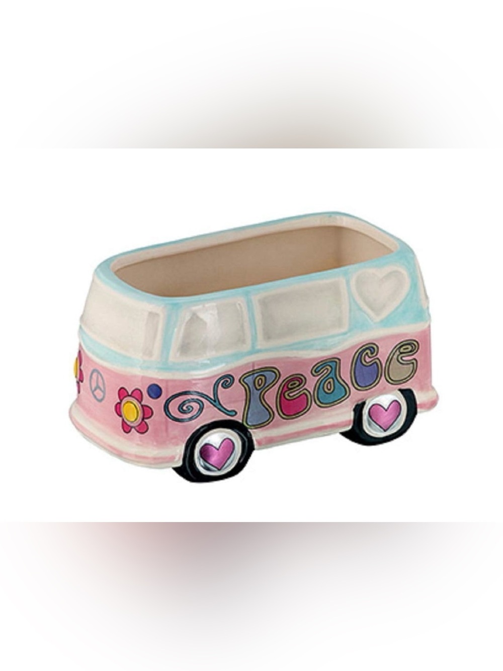 Brand New-Napco Cermanic Hippy Bus Planter Pot